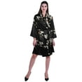 thumbnail image 3 of Moomaya Kimono Imprimé pour Femmes Robe de Mariée en Satin Soie Vêtements de Détente, 3 of 7