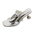 thumbnail image 2 of Wowcloth Women's Open Toe One-Strap High Heels – Summer Style with Sequins for Fashion Casual Wear, 2 of 8