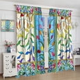 thumbnail image 3 of Stained Glass Windows Curtains,Mid-Century Vintage Flower Bohemian Abstract Floral Curtains for Bedroom Living Room Kitchen Café Window Drapes 53"W x 84"L (Pack of 2), 3 of 6