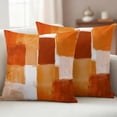 thumbnail image 2 of Burnt Orange Geometric Outdoor Pillow Covers 24x24 Set of 2,Waterproof Patio Throw Pillowcase Protectors,Watercolor Ombre Modern Abstract Art Decorative Pillow Shams Cushion Covers for Seat Bed Couch, 2 of 8
