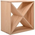 thumbnail image 4 of 24 Bottle Solid Wood Wine Storage Cube, Stackable Modular Wine Rack for Kitchen Bar Dining Room, Burlywood, 4 of 8