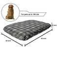 thumbnail image 2 of Checkered Pet Bed, Old Fashioned Plaid Tartan in Dark Colors Classic English Tile Symmetrical, Resistant Pad for Dogs and Cats Cushion with Removable Cover, 24" x 39", Grey Black White, by Ambesonne, 2 of 4