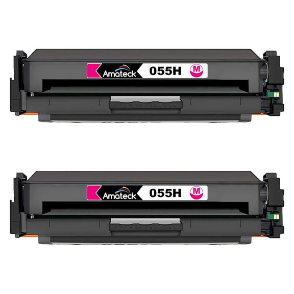 Amateck Compatible High Yield Toner Cartridge Replacement for 055H 3018C001 Magenta 2 Pack for ImageClass LBP664Cdw, ImageClass MF741Cdw, ImageClass MF743Cdw, ImageClass MF745Cdw, ImageClass MF746Cdw