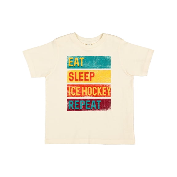 Inktastic Hockey Eat Sleep Ice Hockey Repeat Boys or Girls Toddler T-Shirt