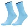 thumbnail image 3 of 6 Pairs Women’s Tennis Crew Socks Cotton Extra Thin Breathable Socks (Size 9-11, Shoe 5-10) - Style 7, 3 of 5
