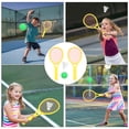 thumbnail image 3 of Landege 4-Piece Plastic Tennis Racket Set for Outdoor Sports, Parent-Child Badminton & Tennis Play, Large Size with and 2 Rackets, Random Colors, 3 of 11