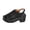 Black, variant on Strap Sandals for Women, Chunky Platform Heels for Women Stylish Cutout Open Toe Studded Block Heel Sandals Comfortable Summer Shoes With Hook and Loop Adjustable Ankle Strap, Khaki 5