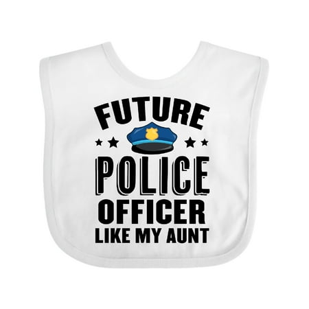 

Inktastic Future Police Officer Like My Aunt Boys or Girls Baby Bib