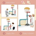 thumbnail image 6 of Gymax 3-in-1 Basketball Stand Set w/ Soccer & Roller Adjustable Height, 6 of 10
