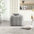 thumbnail image 5 of Soft beanbag chair with high resilience foam core for two people. The comfortable square recliner sofa is ideal for family members and friends engaged in games, reading, watching TV, 5 of 9