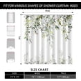 thumbnail image 6 of Sage Green Eucalyptus Leaves Shower Curtain, Aesthetic Art Watercolor Plant Floral Leaf Bathroom Decor, Waterproof Fabric Shower Curtain Set with Hooks 72x72 Inches, 6 of 6