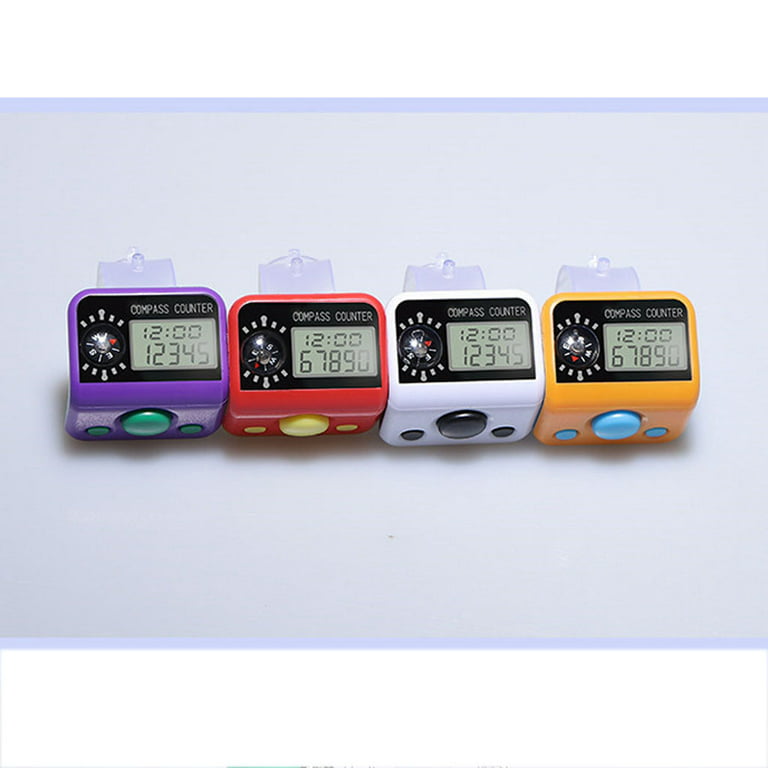 Finger Tally Counter with Compass Digital Electronic Tasbeeh Counters Lap  Track Handheld Clicker Re-settable Counter