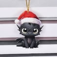 thumbnail image 4 of 2D Cartoon Cute Christmas Acrylic Holiday Tree Decoration Pendant For Car Interior Festive Ornament, 4 of 5