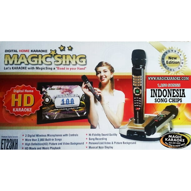 Indonesia Et23Kh Magic Sing Karaoke Mic. 1,250 Indonesia Songs + 2,100