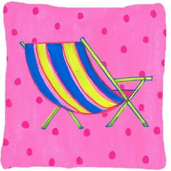 Carolines Treasures LD6140PW1414 14 x 14 in. Beach Chair Decorative Fabric Pillow