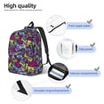 thumbnail image 4 of Lsque Retro Cassette Music Pattern Canvas Daypack, Durable Backpack, High-quality Versatile Backpack,Vintage Compact Backpack-Small, 4 of 6