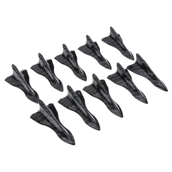 10 Pcs Mini Diffuseur Camion SUV Décoration Toit Aile Accessoires Voiture Fibre de Carbone Motif Carbone