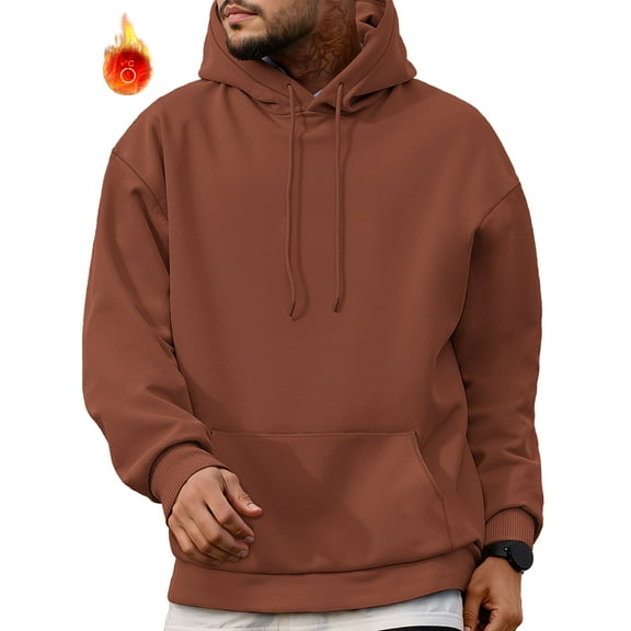 GENTS BLISS Heavyweight Men Hoodies Sweatshirts Fleece Long Sleeve Sweatshirts for Men Drawstring Collar Men Hoodies with Kangaroo Pocket