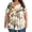Beige, variant on Women's Plus Size 3X Short Sleeve Ruffle Print Top Round Neck Blouse Under $10 Loose Fit Tunic Casual