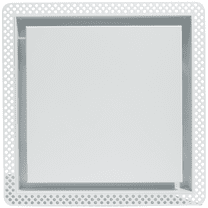 Fittes Flush Exhaust Mount [Lite], Minimalist ABS Plastic Bathroom Ventilation Fan Upgrade Cover for Wall or Ceiling, Pro Install, – 14"x14" – Cotton White