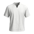 thumbnail image 4 of sususu Mens Tee Shirts Cotton , Men Clothing , Men's Casual Everyday Comfort Lightweight Short Sleeve V-Neck Tee Breathable Loose Fit T-Shirt, 4 of 4