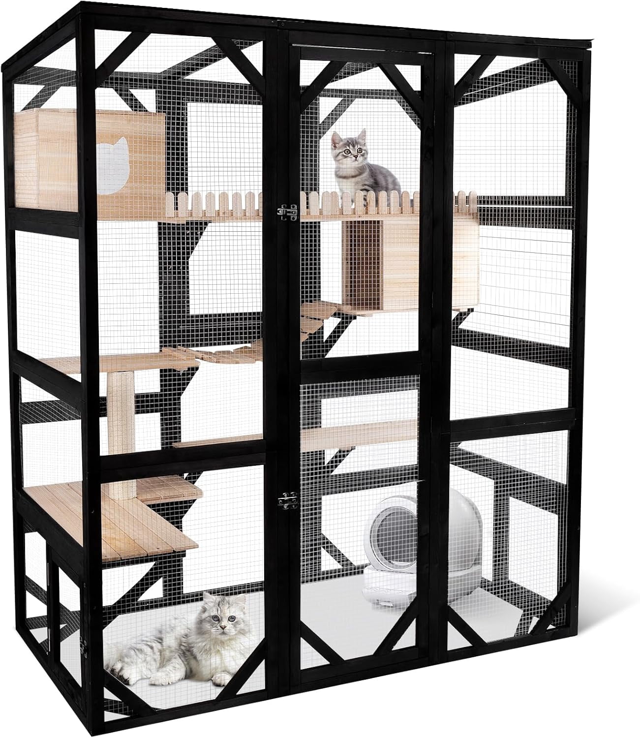 Catio Outdoor Cat Enclosure Large Walk in Cat House for Mulitiple Cats