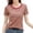 Red, variant on Trendfront Womens Striped T Shirts Crewneck Short Sleeve Horizontal Stripe Print Casual Lightweight Everyday Basic Tee Tops