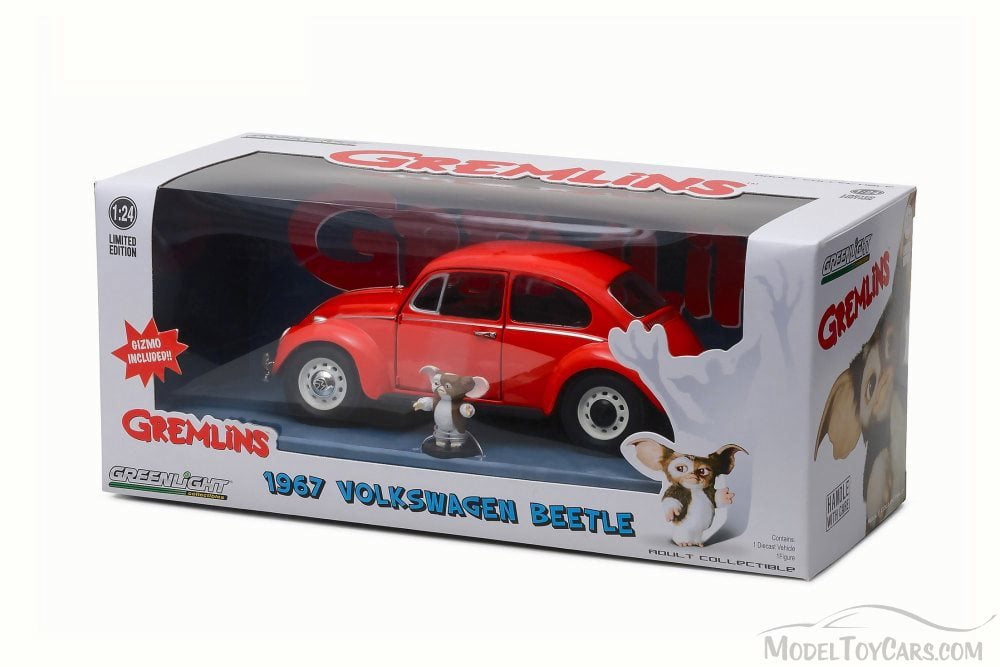 Gremlins 1967 Volkswagen Beetle 1:24 限定版 Gremlins 1967 Volkswagen Beetle w/ Gizmo Figure, Red - Greenlight