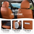thumbnail image 5 of FLORICH Full Set Car Seat Covers, Waterproof Faux Leather Seat Protectors, Comfortable Auto Interior Cushions Fit for Most Cars Suv Trucks, Black & Brown, 5 of 8