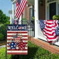 thumbnail image 2 of Rdsfhsp 4th of July Linen Garden Flag Independence Day Patriotic American Stars and Stripes Welcome Garden Flag for Outside Decorations 12 x 18 inch, 2 of 5