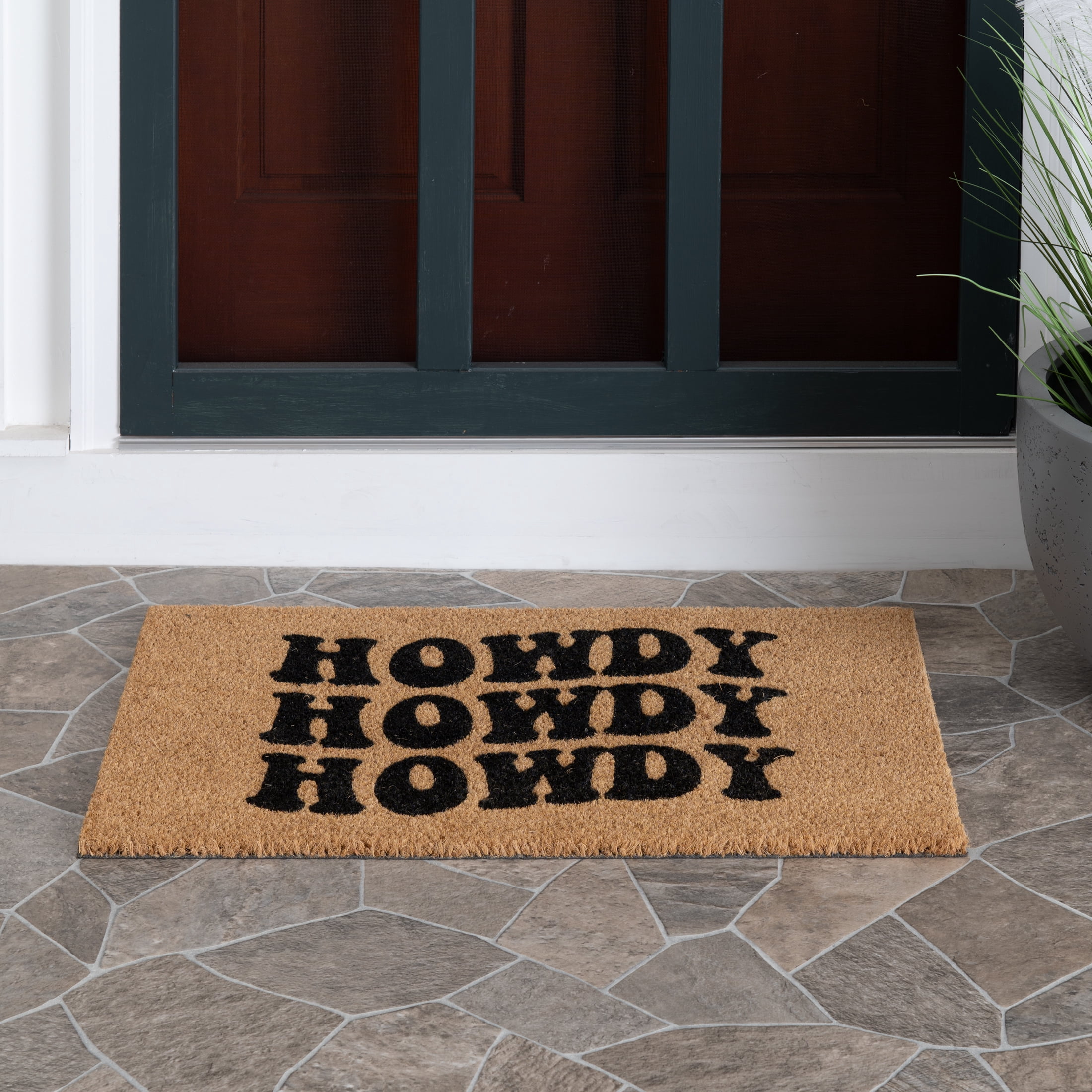 Mainstays Howdy Coir Outdoor Doormat, 18 in x 30 in
