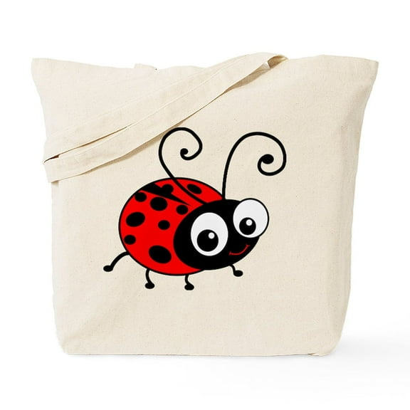 CafePress - Cute Ladybug Tote Bag - Unisex Canvas Tote Bag, Beige, 1-Piece