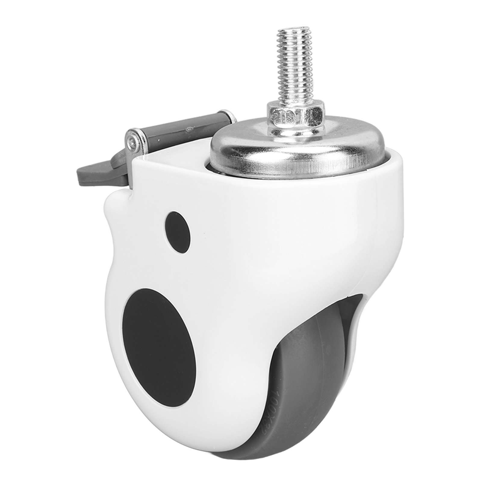 Heavy Duty 4in Universal Swirl Caster Wheel Quiet Rotating Hospital Bed Medical Replacement Wheel with Brake (4 inches / 10.16 cm)