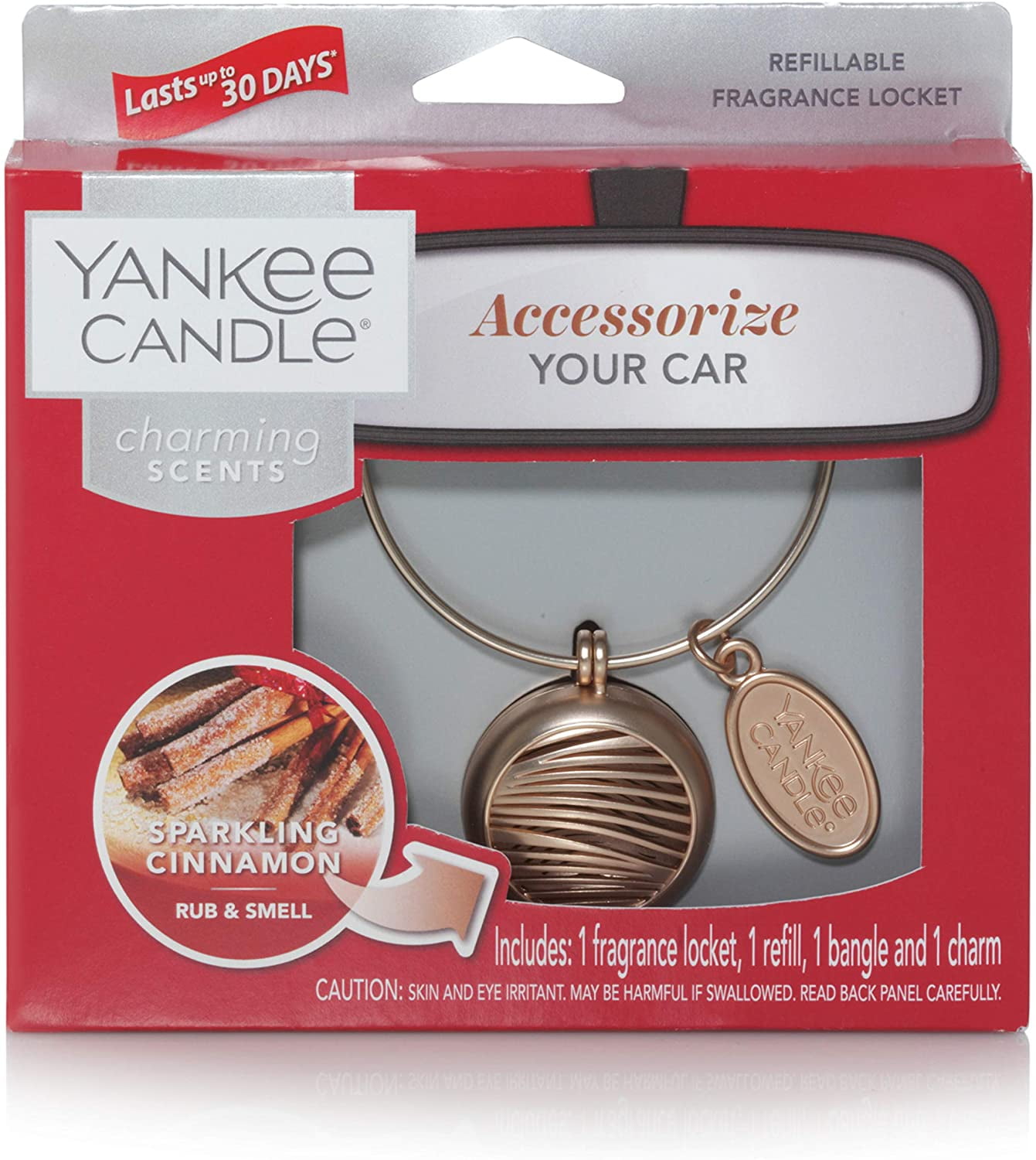 2 Yankee Candle Charming Scents SPARKLING CINNAMON Car Fragrance Refill 
