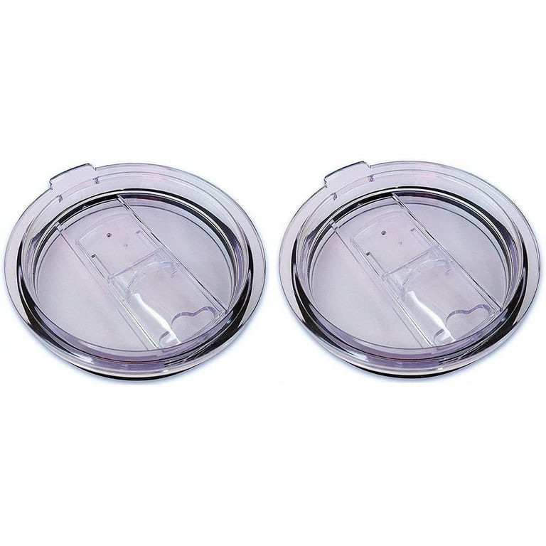 2 Replacement Lids for 30oz Stainless Steel Tumbler Travel Cup - Fits OF  Inner Diameter 3.58 INCH (Transparent)