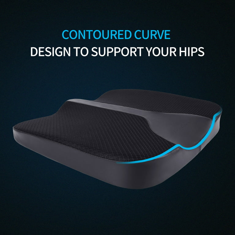 LARROUS Car Memory Foam Heightening Seat Cushion,Tailbone (Coccyx) and Lower  Back Pain Relief Cushion,for Office Chair,Wheelchair and More. 