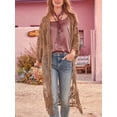 thumbnail image 3 of Txlixc Cardigan de playa casual para mujeres, 3 / 4 mangas bordadas transparentes Txlixc moda, 3 of 6