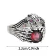 thumbnail image 2 of K-KED Gorgeous 925 Silver Oval Cut Cubic Zircon Ring Women Delicate Jewelry Size 6-10-9-Style 3, 2 of 6