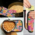 thumbnail image 5 of Yayeee Oven Mitts and Pot Holder Set of 2 Heat Resistant Kitchen Gloves Baking Hot Pad, Art Map, 5 of 5