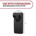 thumbnail image 4 of Command Matte Black Curtain Rod Hooks, 2 Hooks, 4 Adhesive Strips, 4 of 12