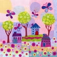 thumbnail image 3 of Conway, Kim 20x20 Black Modern Framed Museum Art Print Titled - Springtime Houses, 3 of 5