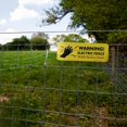 thumbnail image 4 of 4-Pack Warning Electric Fence Safe Sign 10""x 3.5"" Plastic Sign, 4 of 4