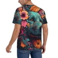 thumbnail image 2 of Kdxio Colorful Flower Dog A Mens T-Shirts Baseball Vintage Fashionable Lightweight Casual Crew Neck Slim Fit with Long Sleeves-4X-Large, 2 of 7