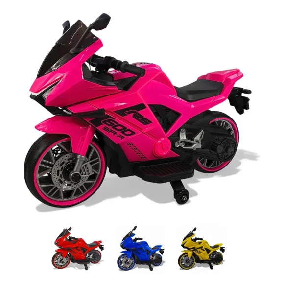 The Baby Shop Motocicleta Eléctrica Montable Rosa Deportiva Niña Tek-728