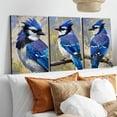 thumbnail image 4 of Hieng Unframed Canvas Print Decorative Painting Blue Jay Bullfinch Original Art Couple Bird Artwork Animal Wall Art Decor, 4 of 6