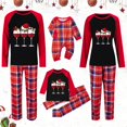 thumbnail image 5 of HomeDM Pajamas for Family Matching Family Pajamas Sets Christmas PJ's Letter Print Top and Plaid Bottom Sleepwear Jammies（Men Size XXXL）, 5 of 5