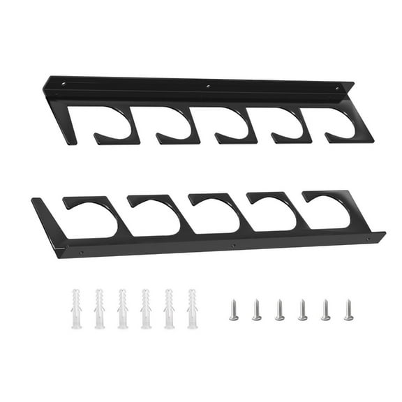 Oasiva Fishing Poles Wall Ceiling Storage Rack Iron Fishing Rod Holder Horizontal Support 5-Rod Rack for Garage Storage