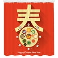 thumbnail image 3 of Ambesonne Chinese New Year Shower Curtain, Family Dinner, 69"Wx84"L, Multicolor, 3 of 3