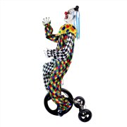 Haunted Hill Farm 5.9 ft Voice & Sound-Sensor Clown on Tricycle Halloween Animatronic, HHTRIBKCLOWN-1FLSA