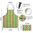 thumbnail image 3 of Multi Color Checkerboard Checkered Pattern Apron-Garden Aprons for Women with Pockets-Cotton Linen Waterproof Kitchen Cooking Gardening Aprons Adjustable for Kitchen,Cooking,BBQ and Salon 33x27 Inch, 3 of 7